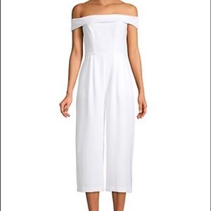 Women’s BCBGeneration White Off the Shoulder Jumpsuit